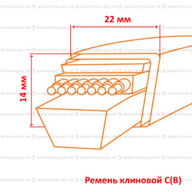 Ремень клиновой C(В)